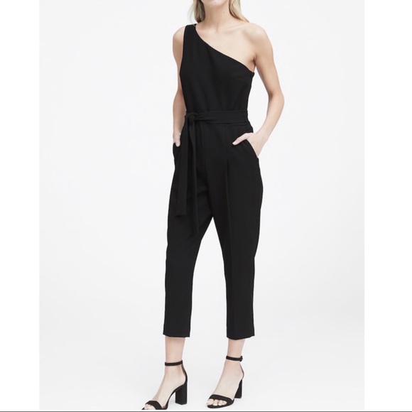 banana republic one shoulder jumpsuit